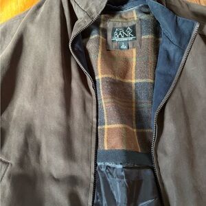 Joseph A Bank Men’s Brown micro suede zippered  coat with zip out lining